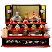 Tiered display Kyogoku hina 10 dolls Set
